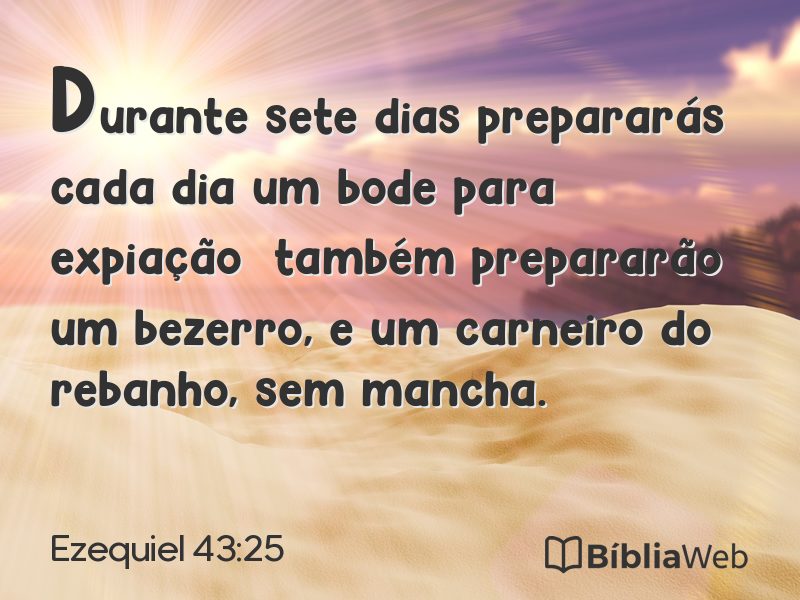 Ezequiel 43:25 em imagem para compartilhar