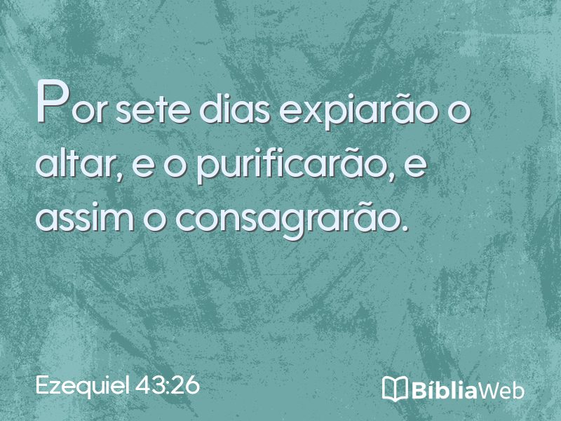 Ezequiel 43:26 em imagem para compartilhar