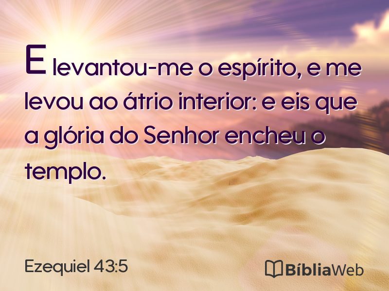 Ezequiel 43:5 em imagem para compartilhar