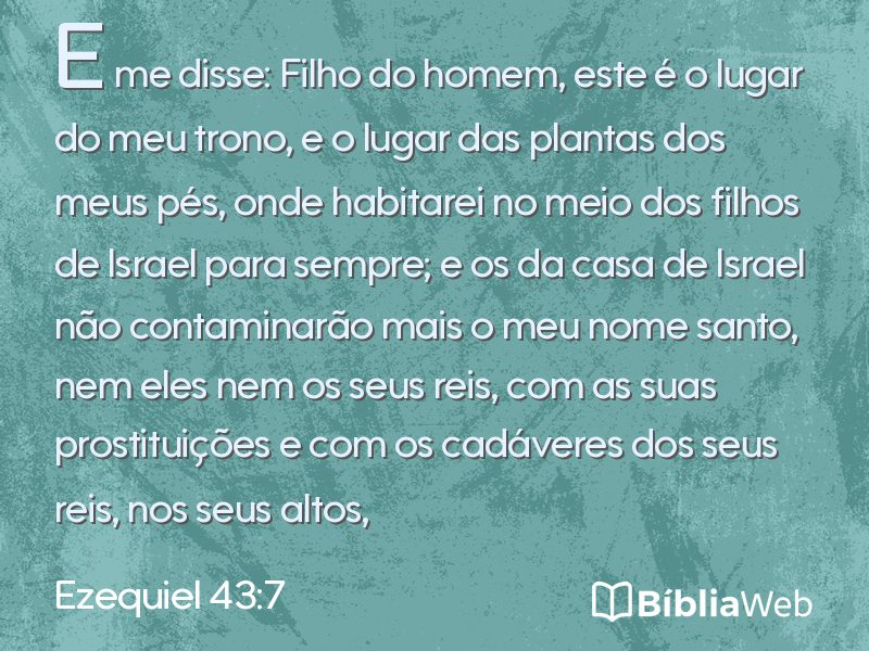 Ezequiel 43:7 em imagem para compartilhar