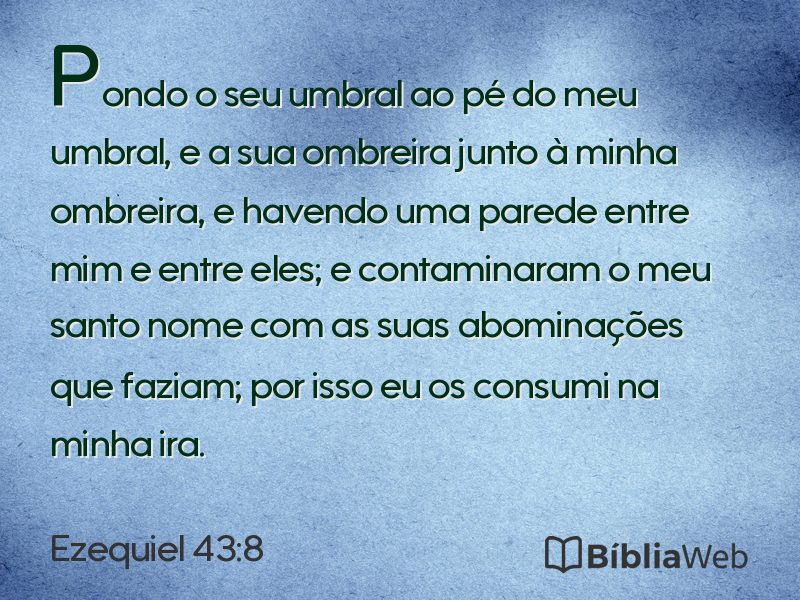 Ezequiel 43:8 em imagem para compartilhar