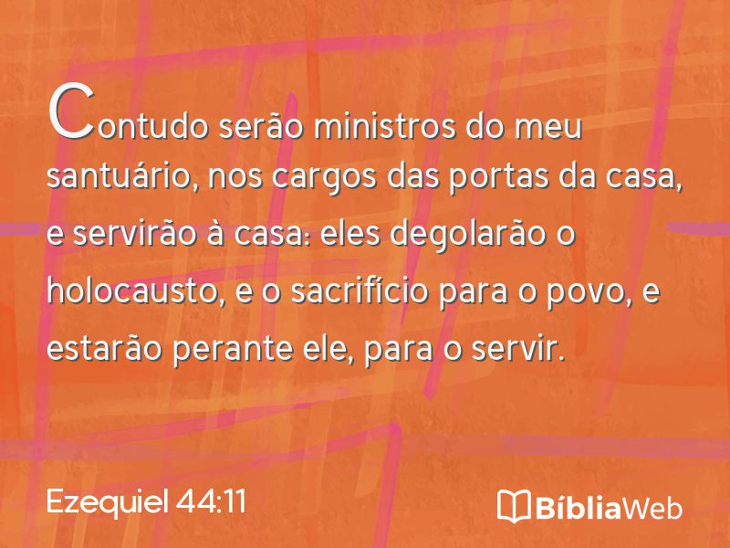 Ezequiel 44:11 em imagem para compartilhar