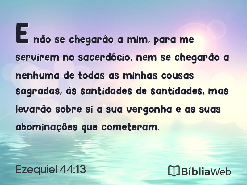 Ezequiel 44:13 em imagem para compartilhar