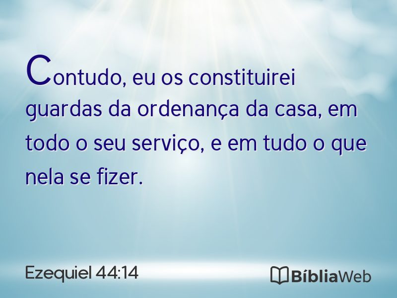 Ezequiel 44:14 em imagem para compartilhar