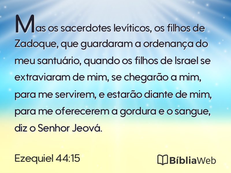 Ezequiel 44:15 em imagem para compartilhar