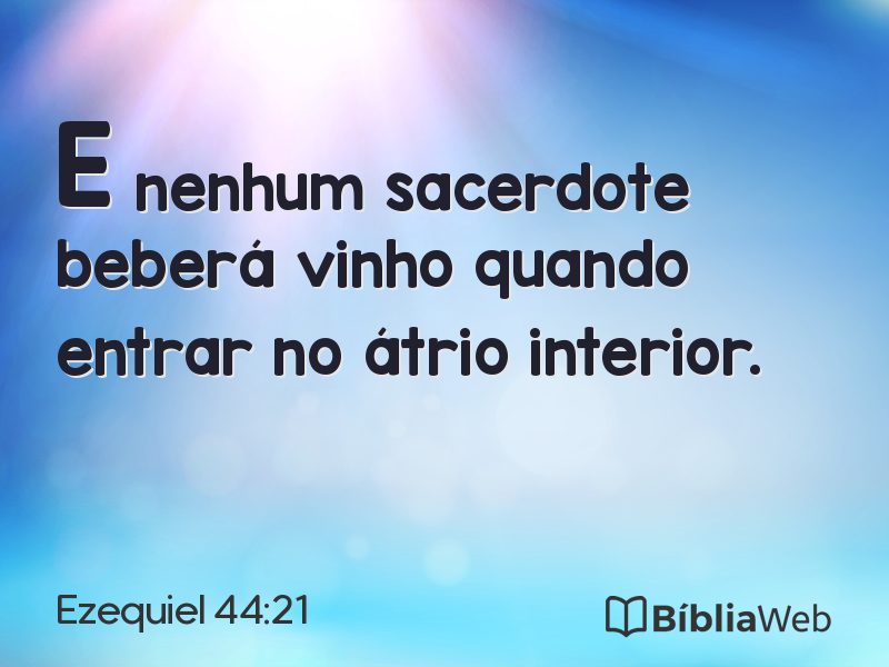 Ezequiel 44:21 em imagem para compartilhar