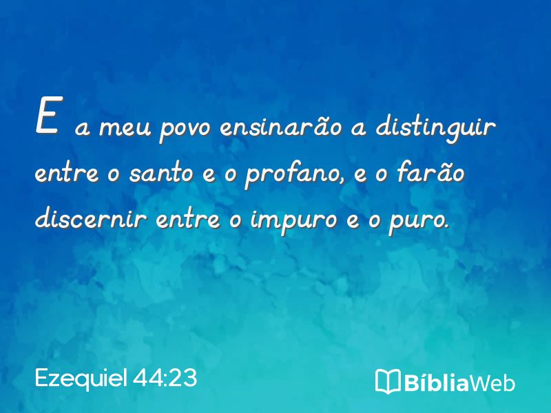 Ezequiel 44:23 em imagem para compartilhar