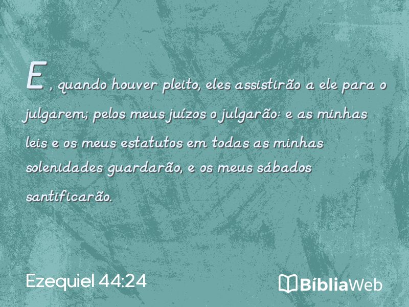 Ezequiel 44:24 em imagem para compartilhar