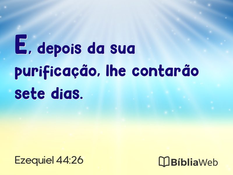 Ezequiel 44:26 em imagem para compartilhar