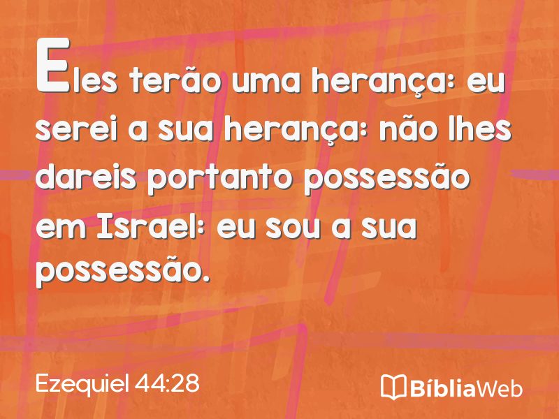 Ezequiel 44:28 em imagem para compartilhar