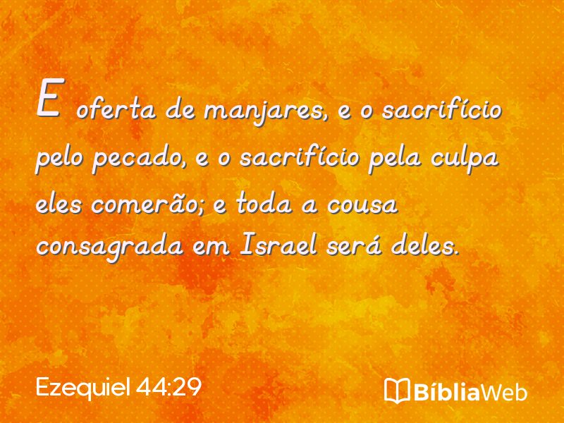 Ezequiel 44:29 em imagem para compartilhar
