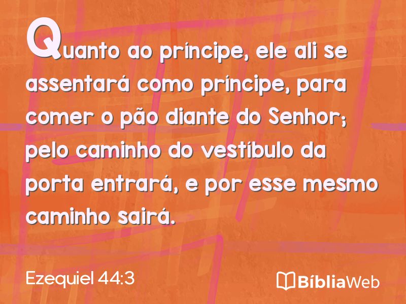 Ezequiel 44:3 em imagem para compartilhar