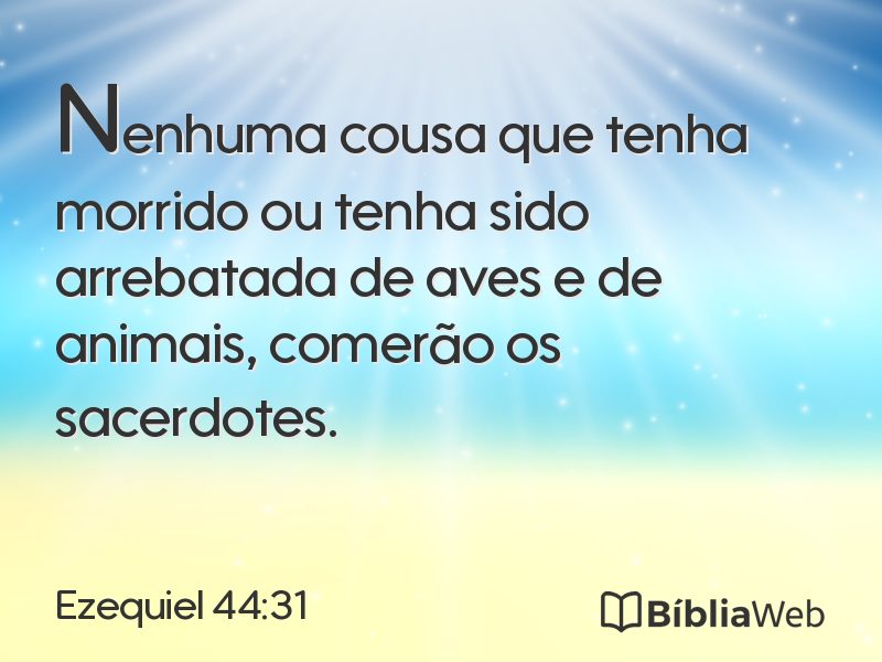 Ezequiel 44:31 em imagem para compartilhar