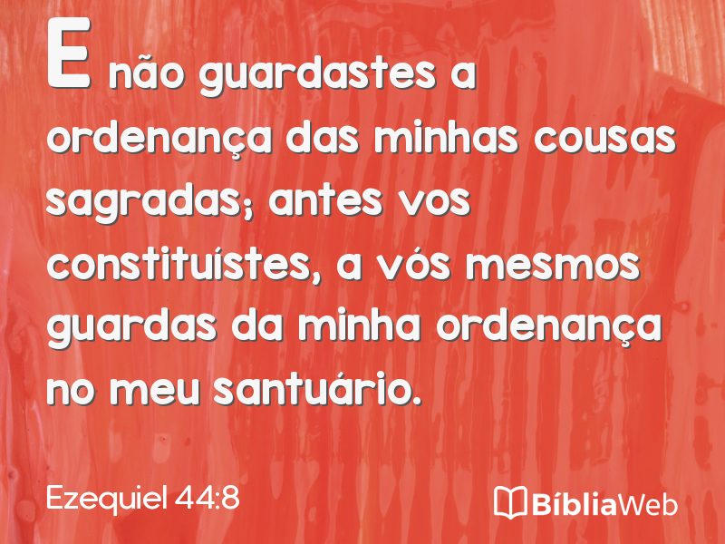 Ezequiel 44:8 em imagem para compartilhar