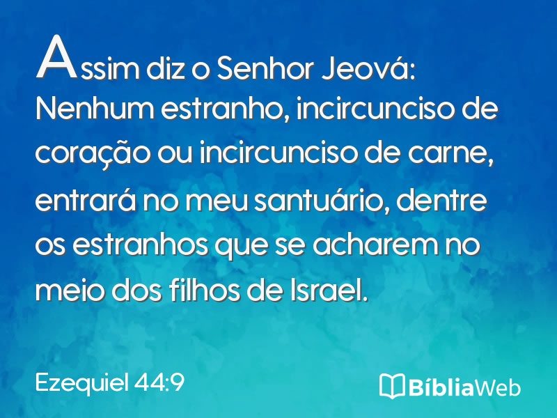 Ezequiel 44:9 em imagem para compartilhar