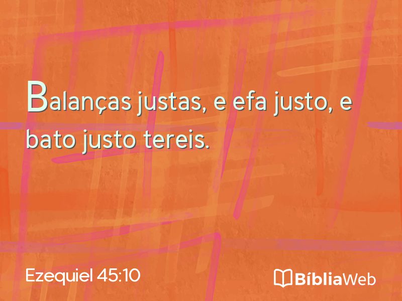 Ezequiel 45:10 em imagem para compartilhar