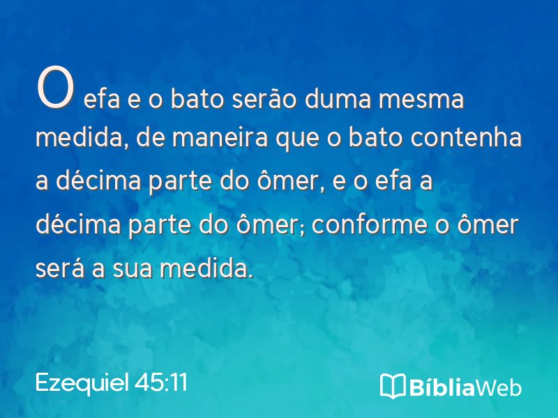 Ezequiel 45:11 em imagem para compartilhar