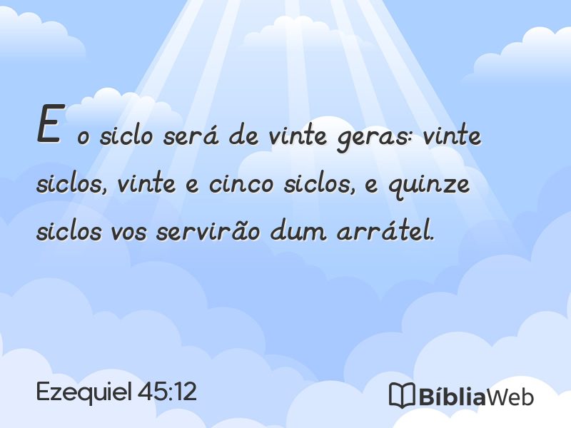 Ezequiel 45:12 em imagem para compartilhar