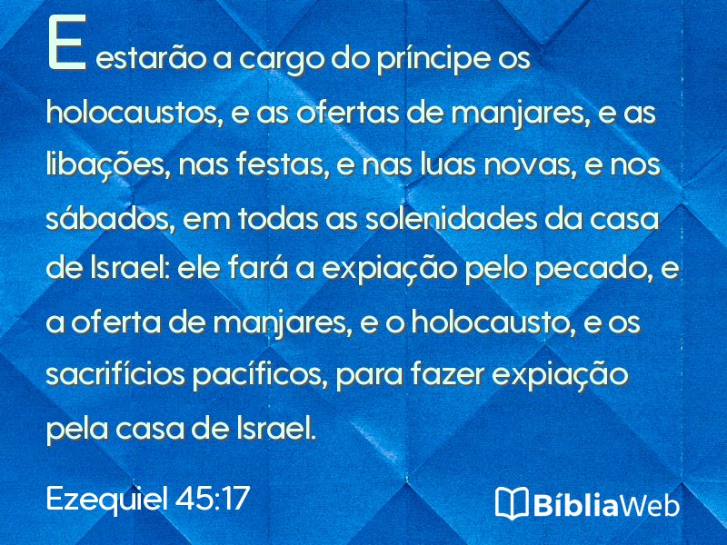 Ezequiel 45:17 em imagem para compartilhar