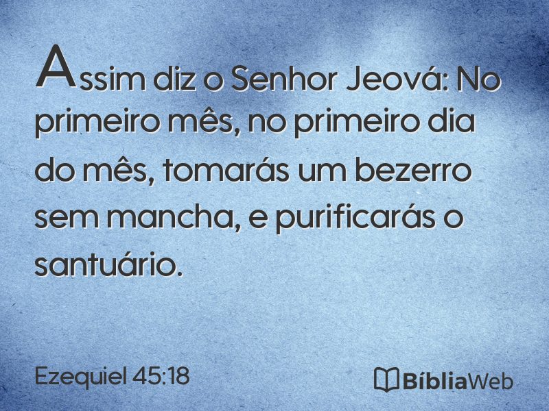 Ezequiel 45:18 em imagem para compartilhar