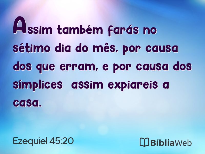 Ezequiel 45:20 em imagem para compartilhar