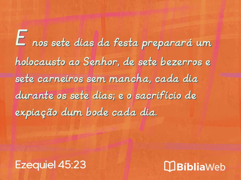 Ezequiel 45:23 em imagem para compartilhar