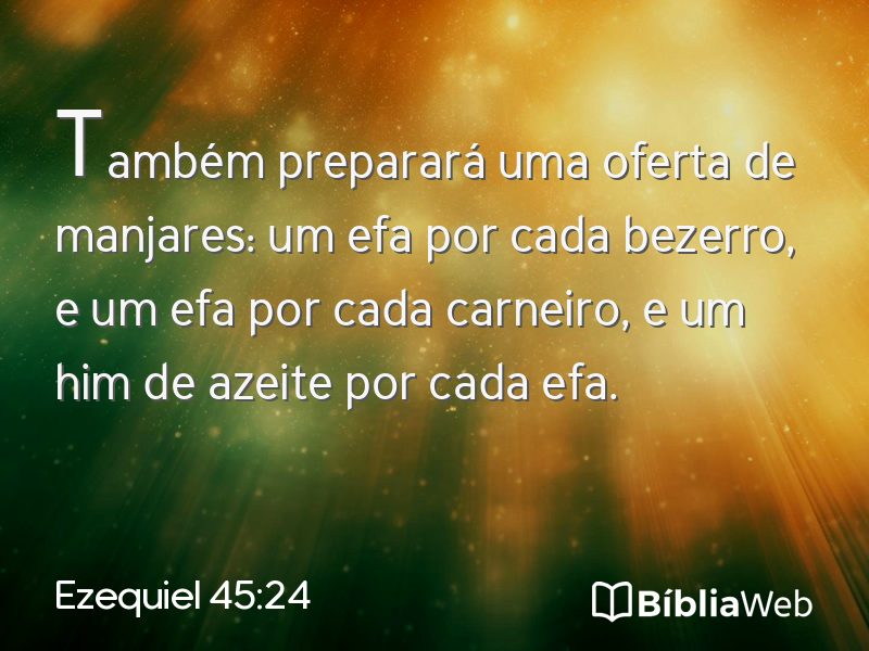 Ezequiel 45:24 em imagem para compartilhar