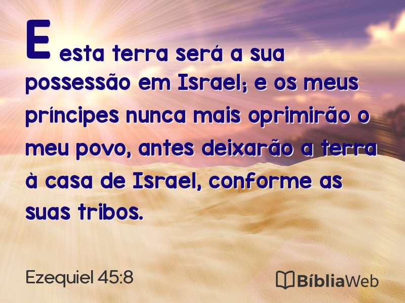Ezequiel 45:8 em imagem para compartilhar