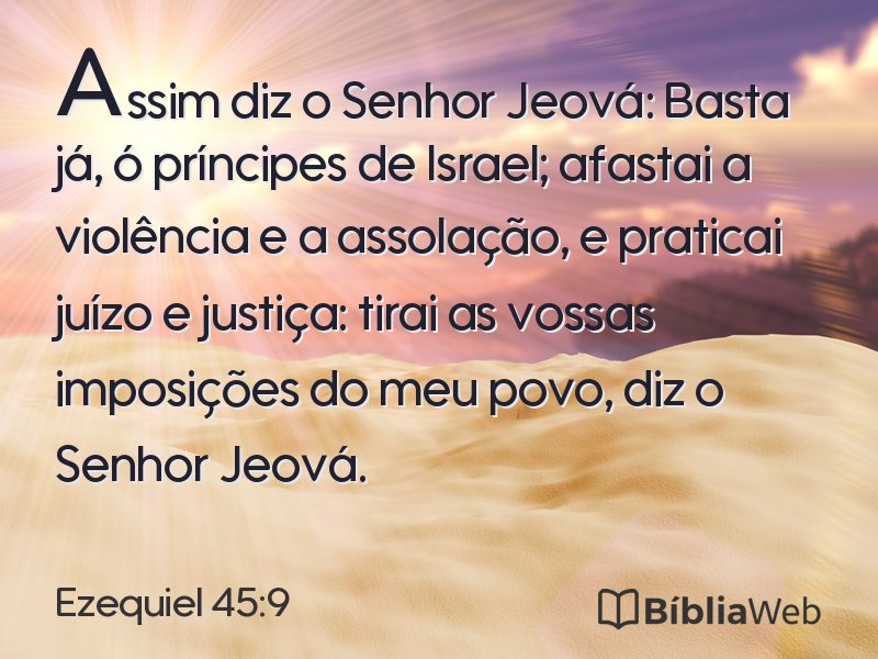 Ezequiel 45:9 em imagem para compartilhar
