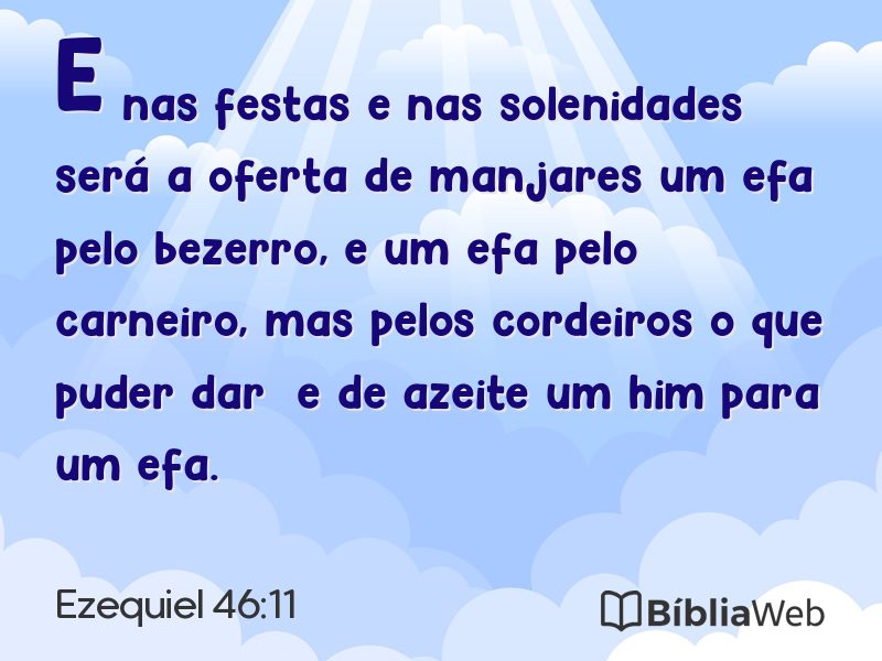 Ezequiel 46:11 em imagem para compartilhar