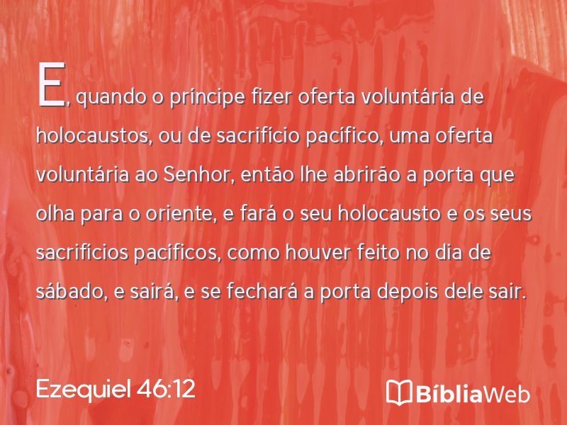 Ezequiel 46:12 em imagem para compartilhar