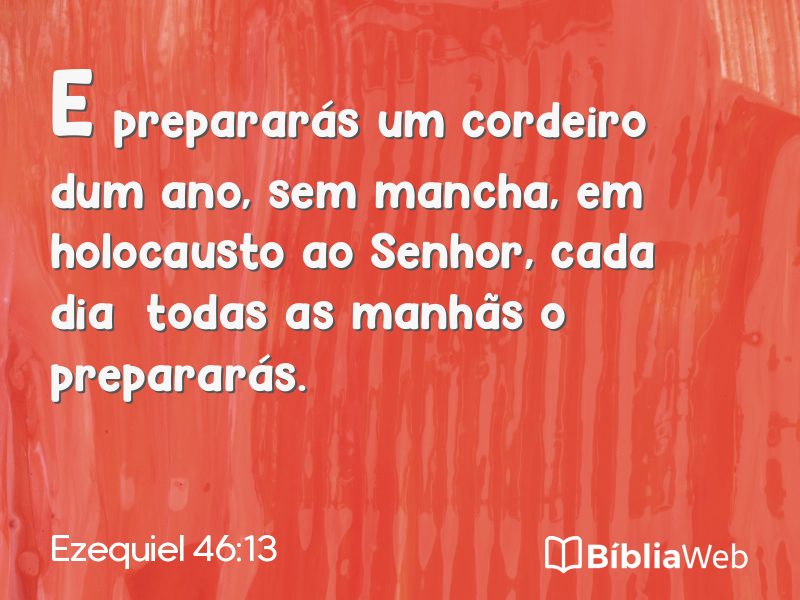 Ezequiel 46:13 em imagem para compartilhar