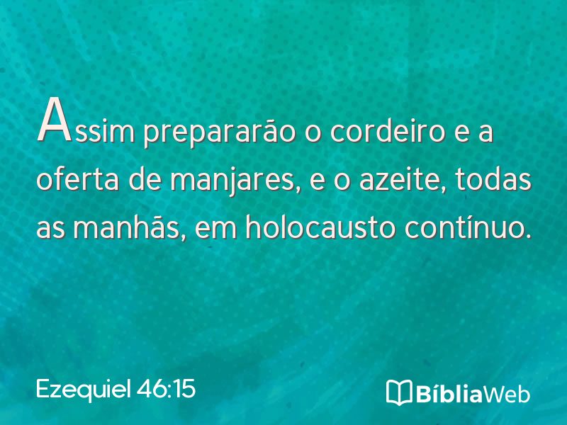 Ezequiel 46:15 em imagem para compartilhar