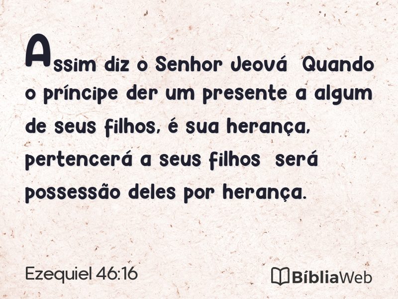 Ezequiel 46:16 em imagem para compartilhar