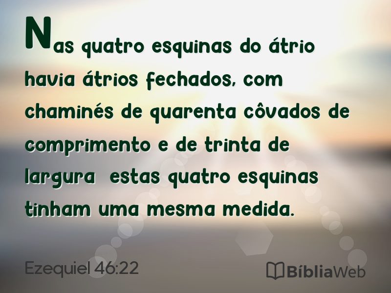 Ezequiel 46:22 em imagem para compartilhar