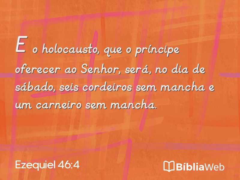 Ezequiel 46:4 em imagem para compartilhar