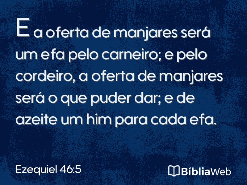 Ezequiel 46:5 em imagem para compartilhar