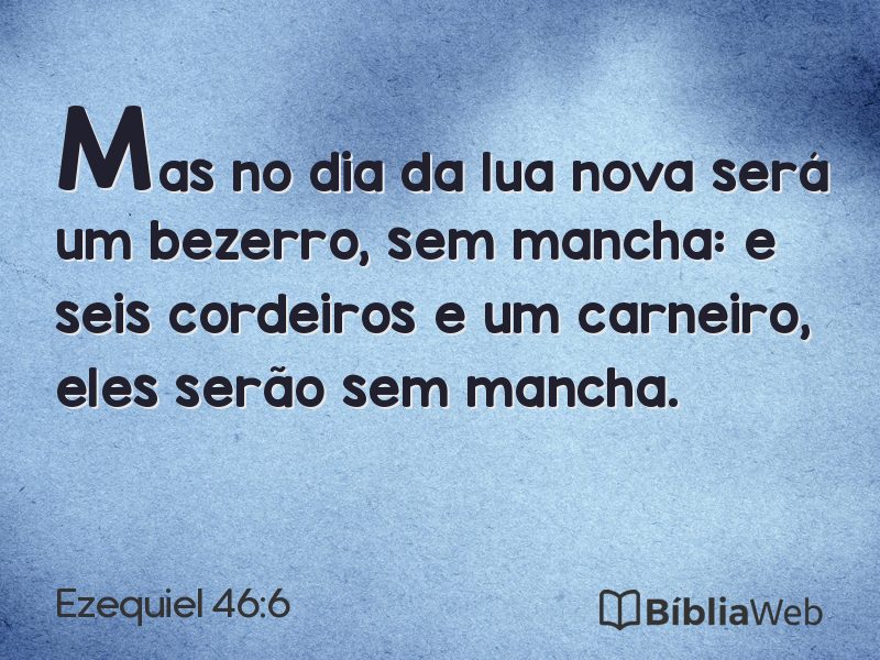 Ezequiel 46:6 em imagem para compartilhar