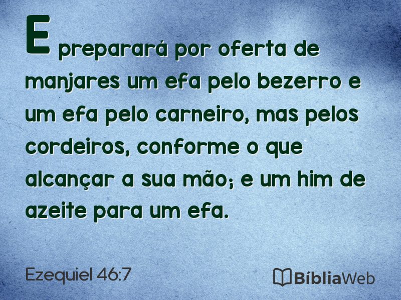 Ezequiel 46:7 em imagem para compartilhar