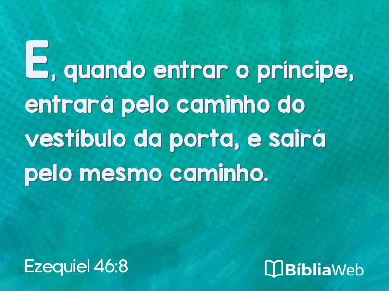Ezequiel 46:8 em imagem para compartilhar