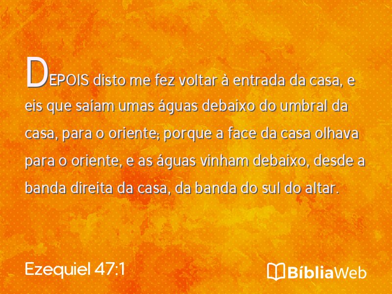 Ezequiel 47:1 em imagem para compartilhar