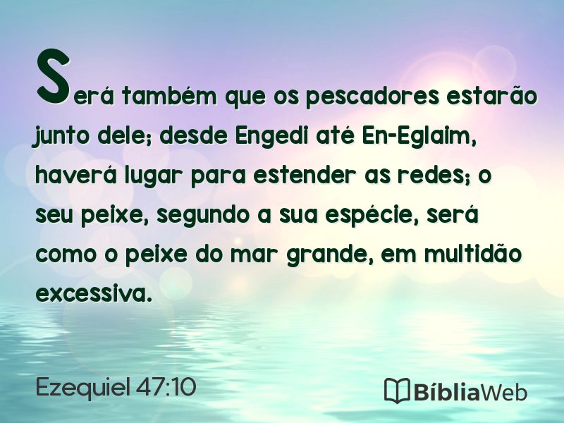 Ezequiel 47:10 em imagem para compartilhar