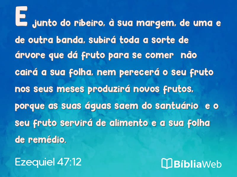 Ezequiel 47:12 em imagem para compartilhar