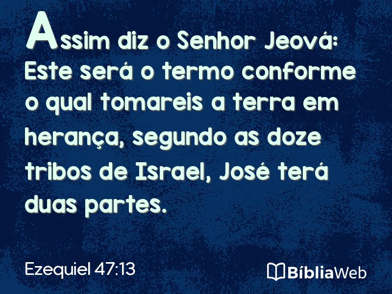 Ezequiel 47:13 em imagem para compartilhar