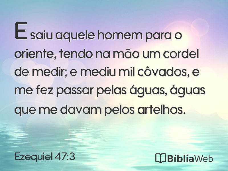 Ezequiel 47:3 em imagem para compartilhar