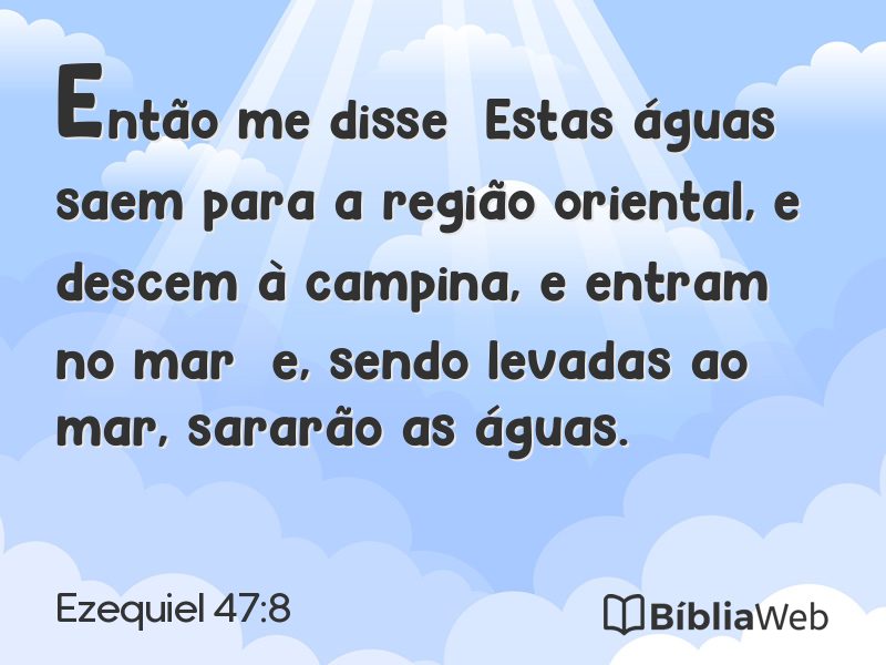 Ezequiel 47:8 em imagem para compartilhar