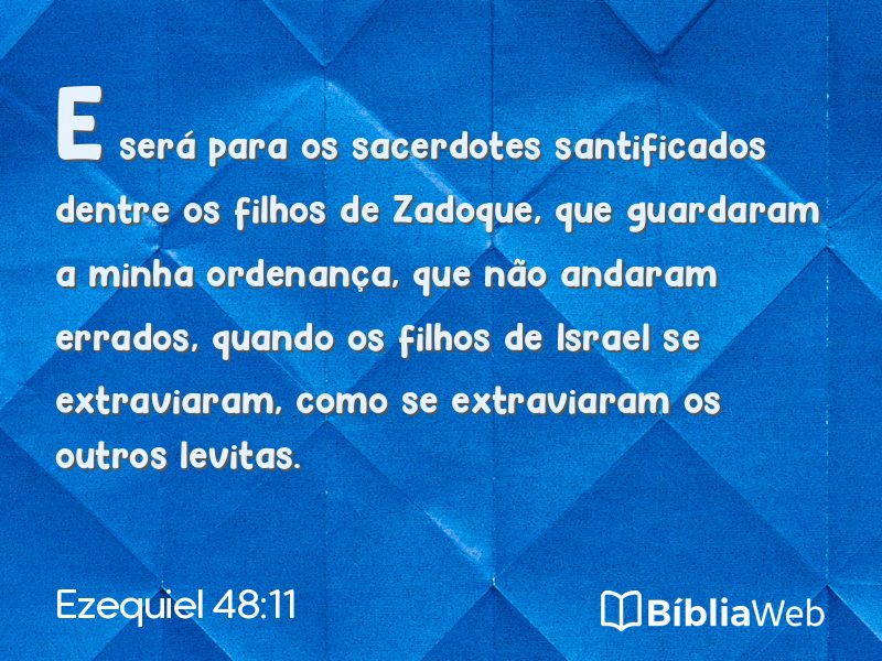 Ezequiel 48:11 em imagem para compartilhar