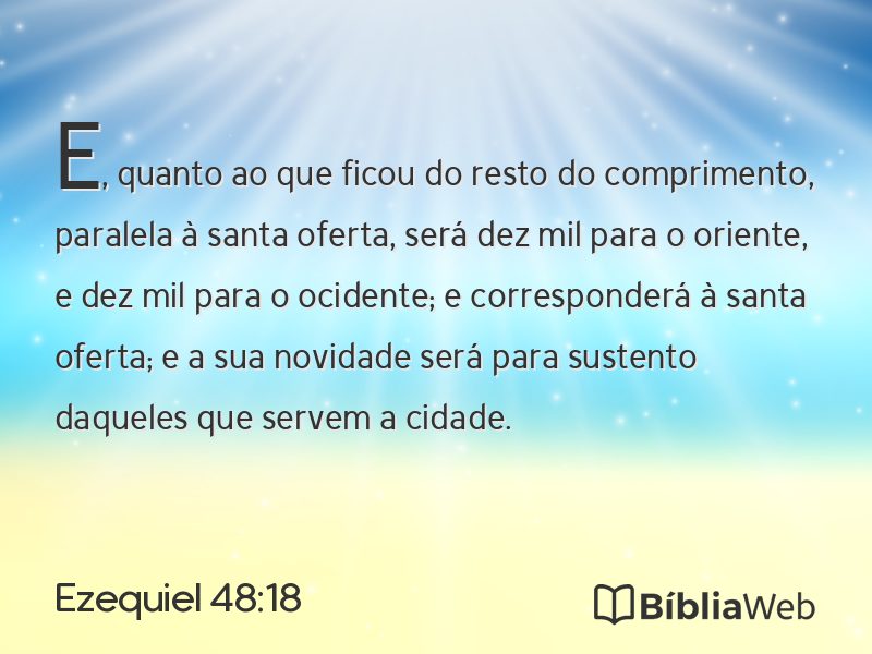 Ezequiel 48:18 em imagem para compartilhar