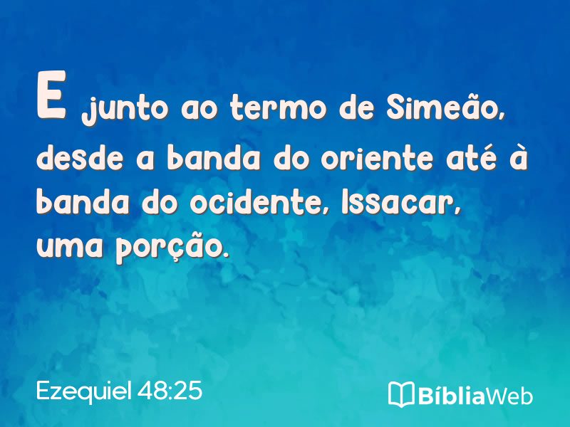 Ezequiel 48:25 em imagem para compartilhar