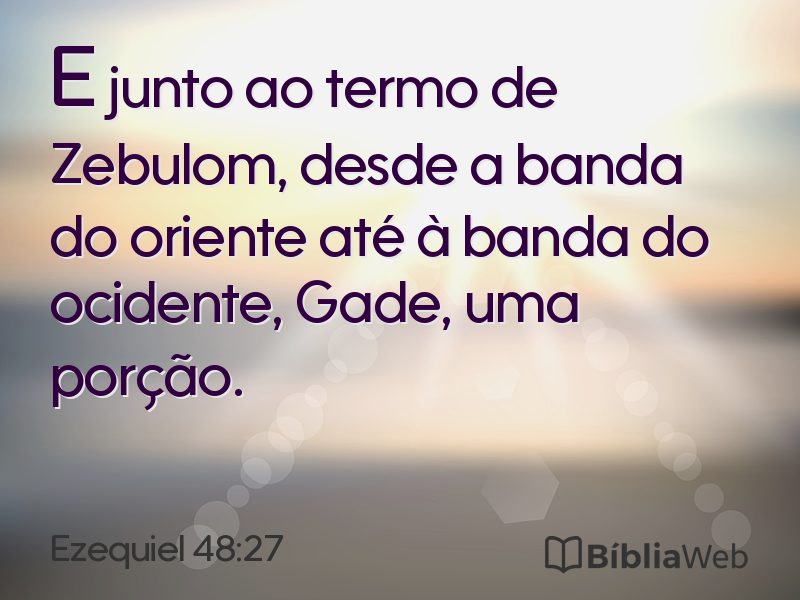 Ezequiel 48:27 em imagem para compartilhar